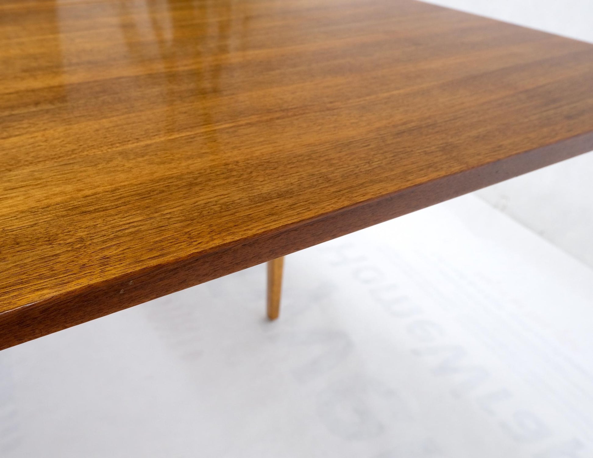 EstablishedLines Rectangle Teak Danish Mid Century Modern Dining Table Flip Top  Sweden Made MINT