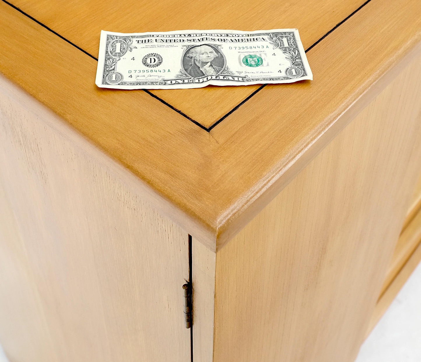 Mid-Century Modern Blond Birch 6 Drawers One Door Compartment Dresser Credenza