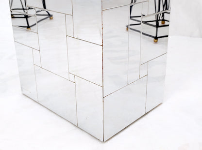 Signed Paul Evans City Scape Polished Chrome Double Pedestal Mid Century Modern