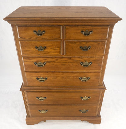 EstablishedLines Chestnut Chest on Chest High Boy 8 Drawers Chippendale Style Dresser MINT!