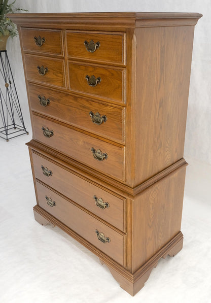 EstablishedLines Chestnut Chest on Chest High Boy 8 Drawers Chippendale Style Dresser MINT!
