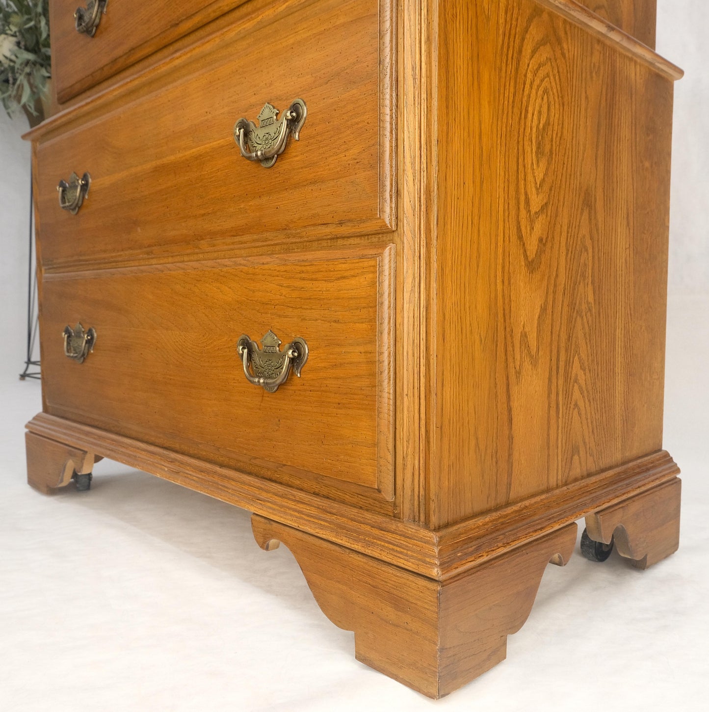 EstablishedLines Chestnut Chest on Chest High Boy 8 Drawers Chippendale Style Dresser MINT!