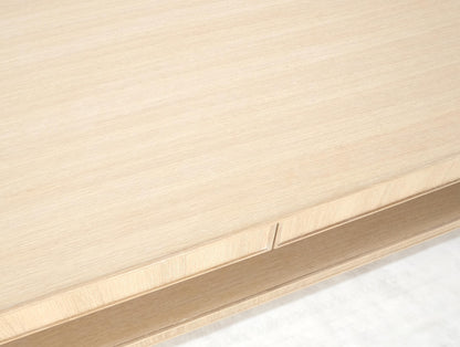 Cerused White Oak Two Drawers One Shelf Mid Century Modern Coffee Table MINT!