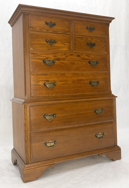 EstablishedLines Chestnut Chest on Chest High Boy 8 Drawers Chippendale Style Dresser MINT!