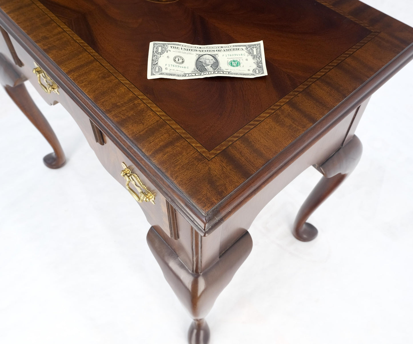 Councill Mahogany Banded & Inlaid Top Three Drawer Low Boy Dresser Chest MINT!