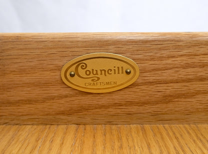 Councill Mahogany Banded & Inlaid Top Three Drawer Low Boy Dresser Chest MINT!