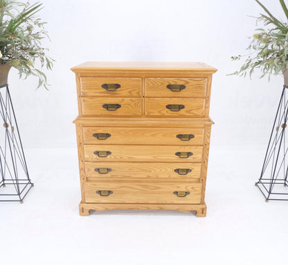 Solid Chestnut 8 Drawers High Chest Dresser Phenomenal Craftsmanship MINT!