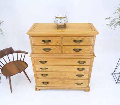 EstablishedLines Solid Chestnut 8 Drawers High Chest Dresser Phenomenal Craftsmanship MINT!