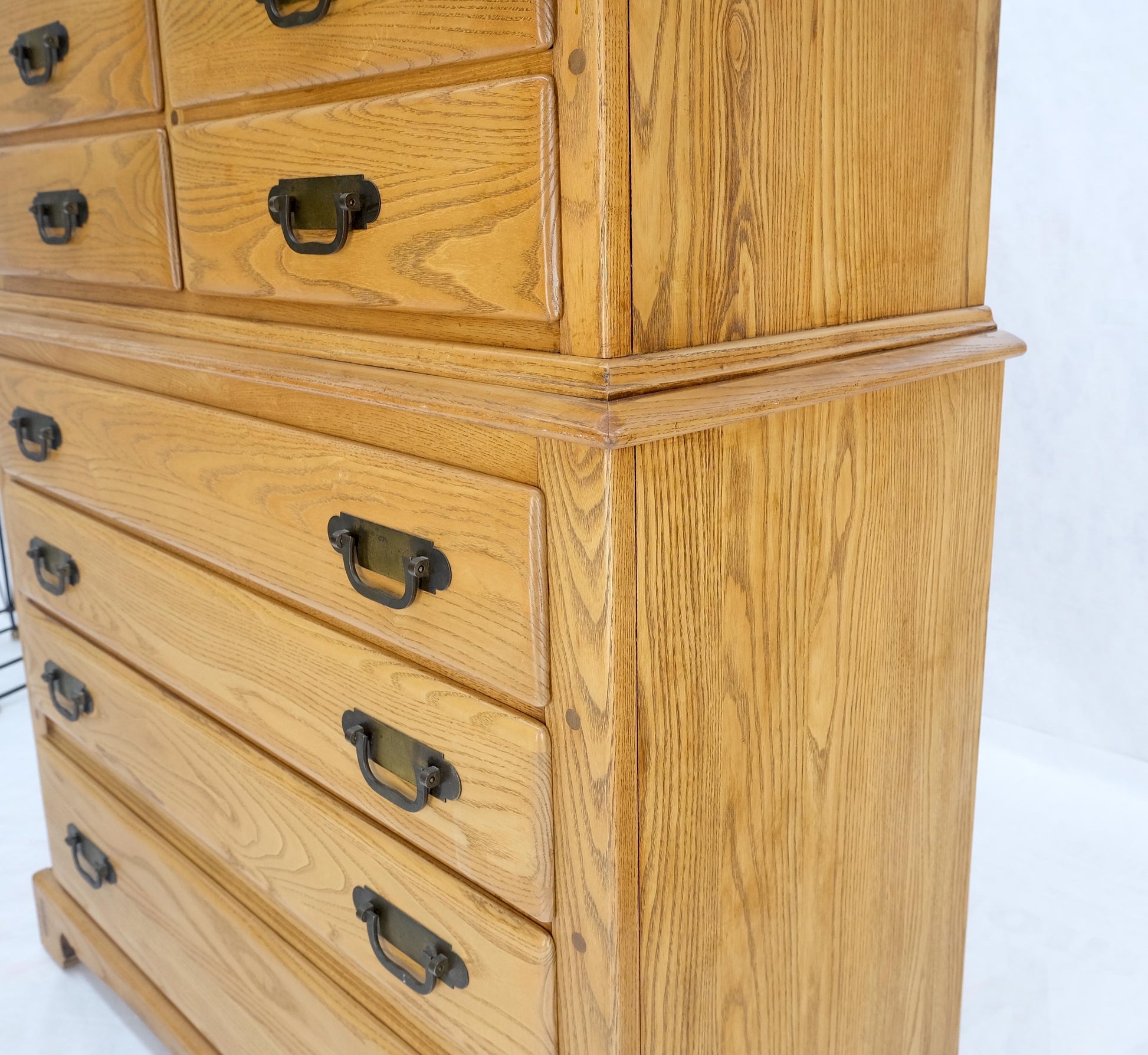 Solid Chestnut 8 Drawers High Chest Dresser Phenomenal Craftsmanship MINT!