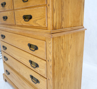 Solid Chestnut 8 Drawers High Chest Dresser Phenomenal Craftsmanship MINT!