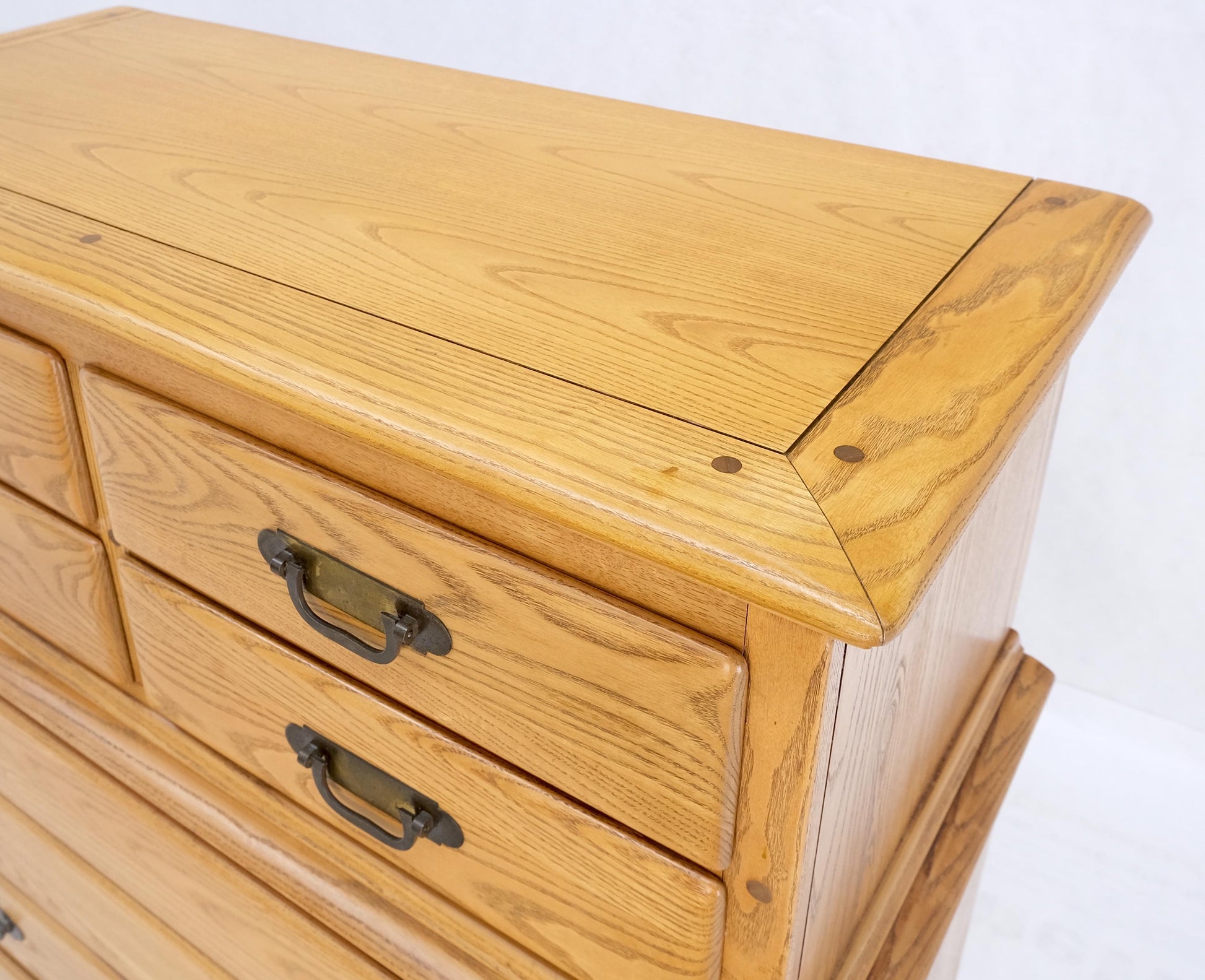 Solid Chestnut 8 Drawers High Chest Dresser Phenomenal Craftsmanship MINT!