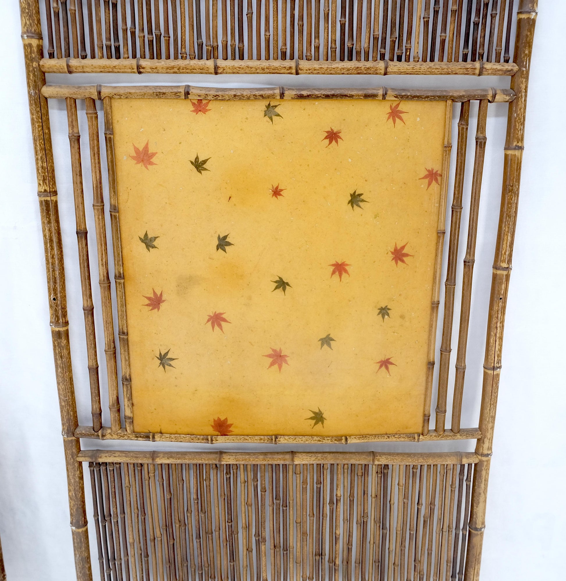 EstablishedLines Pair of Japanese Modern Bamboo Room Dividers Screens Decorative Panels Wall Art