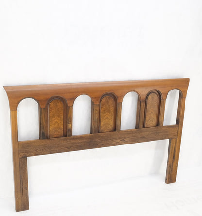Burl & Walnut Mid Century Modern Queen Head Board Bed Mint