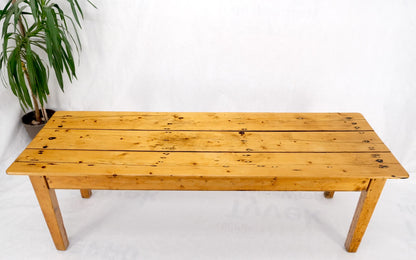EstablishedLines Large Antique Waxed Pine Harvest Farm Dining Table Primitive Natural