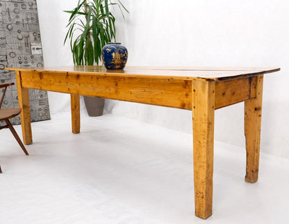 EstablishedLines Large Antique Waxed Pine Harvest Farm Dining Table Primitive Natural