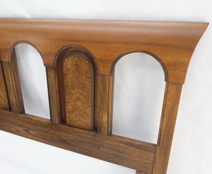 Burl & Walnut Mid Century Modern Queen Head Board Bed Mint