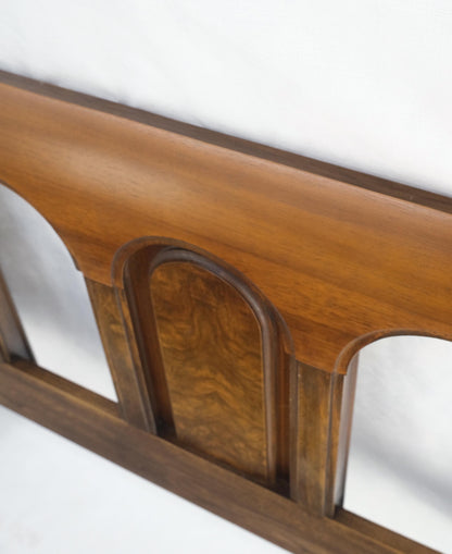 Burl & Walnut Mid Century Modern Queen Head Board Bed Mint