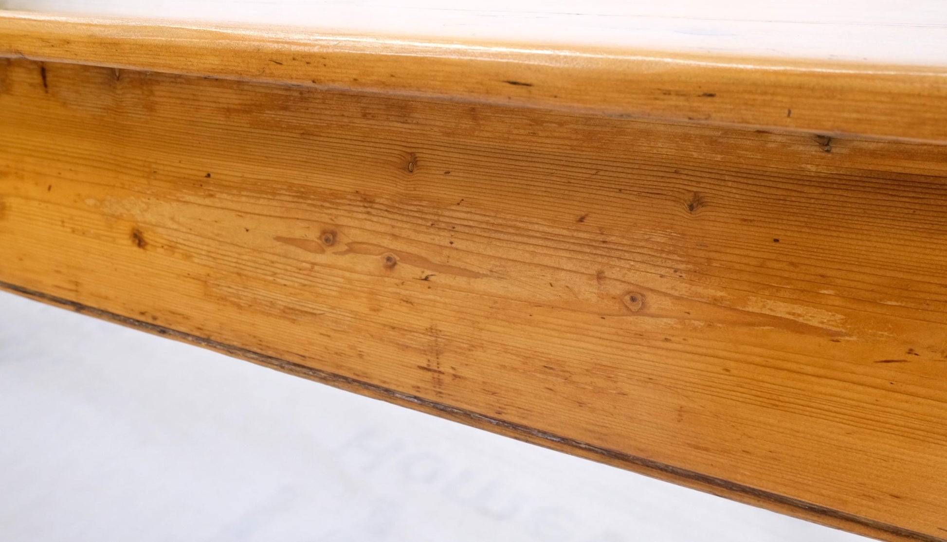 EstablishedLines Large Antique Waxed Pine Harvest Farm Dining Table Primitive Natural
