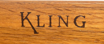 EstablishedLines Pair of Chestnut One Drawer Nightstands End Tables Bracket Feet Shelf MINT!