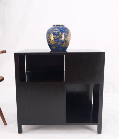 EstablishedLines Dunbar Mid-Century Ebonised Walnut Checker Pattern Side End Table Stand Mint!