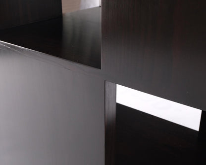 EstablishedLines Dunbar Mid-Century Ebonised Walnut Checker Pattern Side End Table Stand Mint!