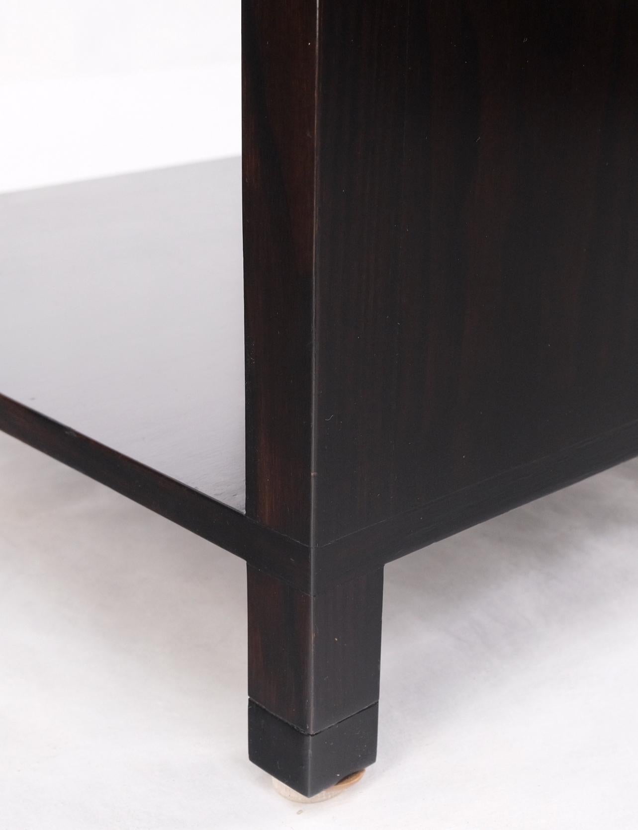 EstablishedLines Dunbar Mid-Century Ebonised Walnut Checker Pattern Side End Table Stand Mint!