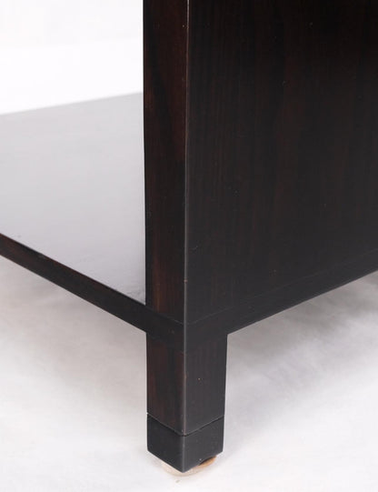 EstablishedLines Dunbar Mid-Century Ebonised Walnut Checker Pattern Side End Table Stand Mint!