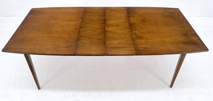 American Walnut Danish Mid Century Modern Style Dining Table 2 Extension Boards