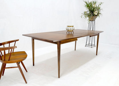 American Walnut Danish Mid Century Modern Style Dining Table 2 Extension Boards