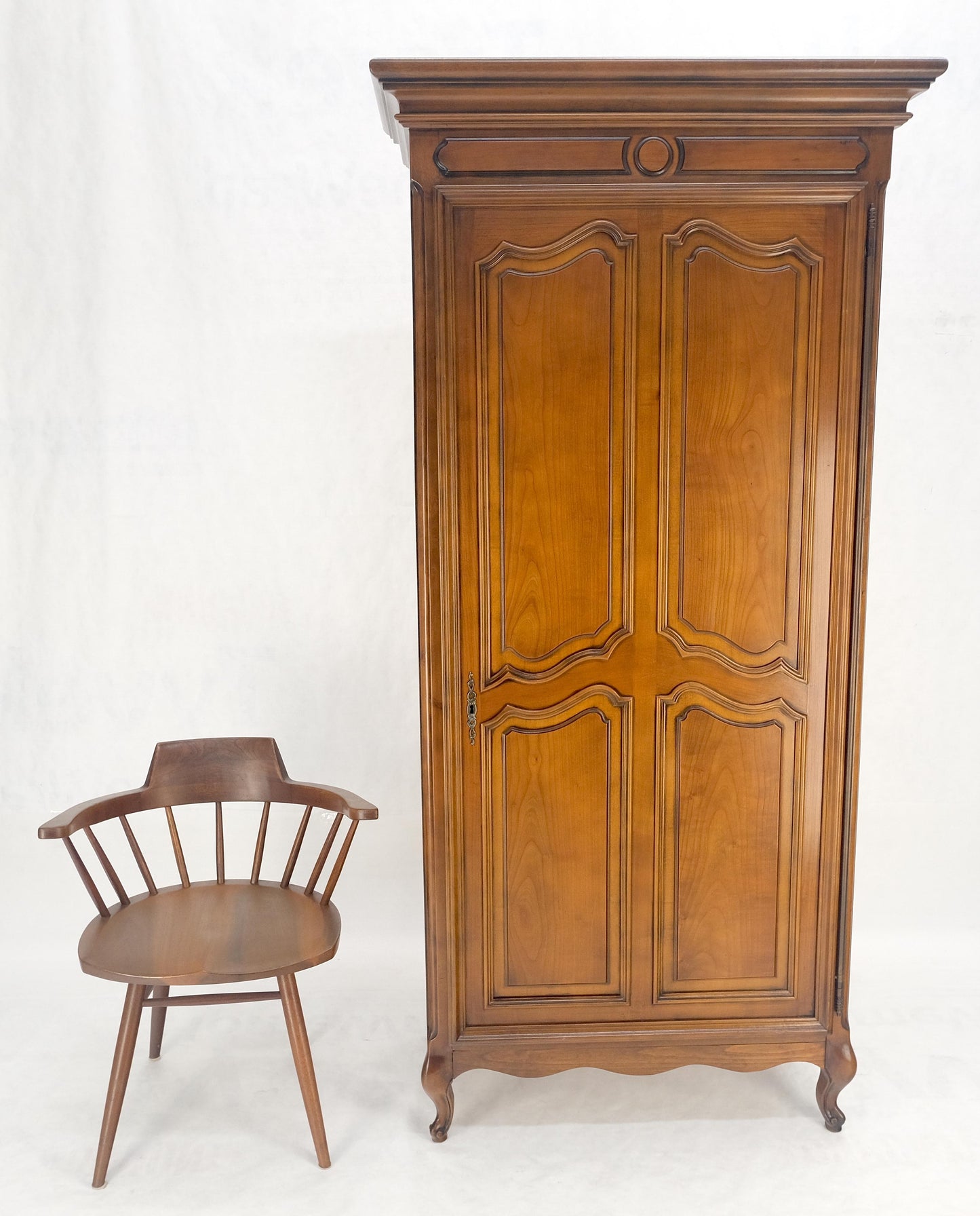 One Door 78" tall Narrow Adjustable Shelves Linen Press Cabinet Storage Bookcase