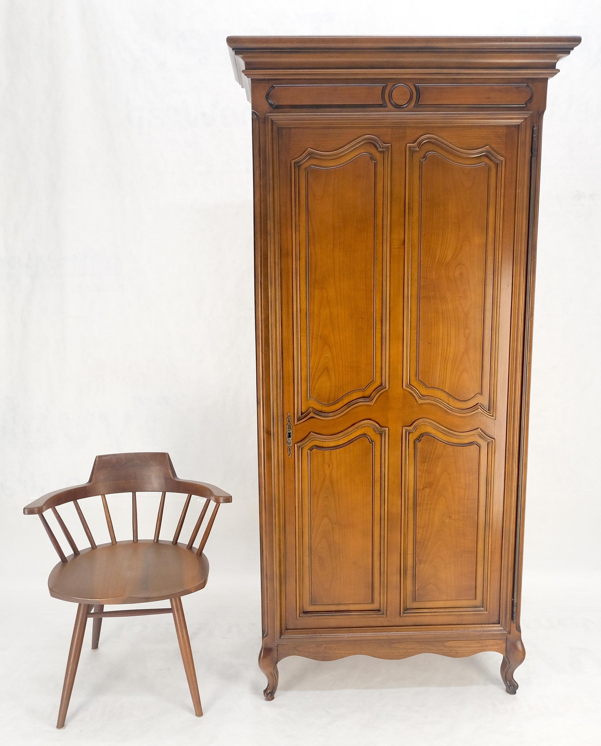 One Door 78" tall Narrow Adjustable Shelves Linen Press Cabinet Storage Bookcase