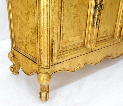 EstablishedLines Gold Gilt Finished Back Marble Top Double Door Server Credenza Dresser MINT!