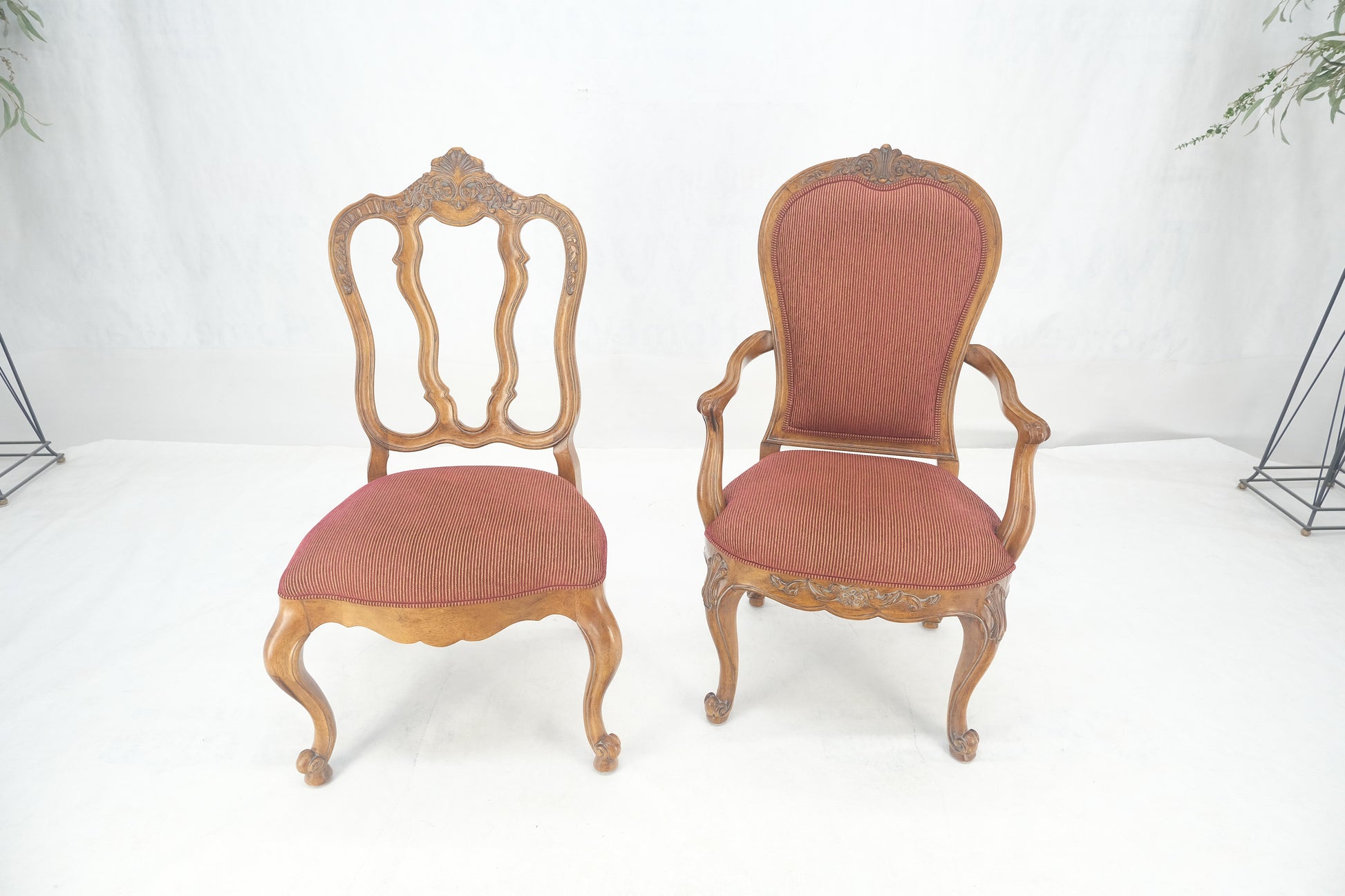 EstablishedLines Country French Parquetry Top Table 6 Dining Chairs 2X22" Extension Board Leafs