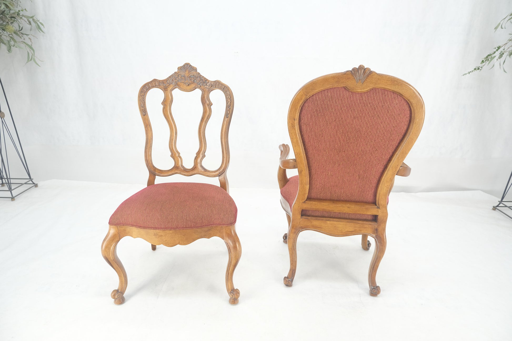 EstablishedLines Country French Parquetry Top Table 6 Dining Chairs 2X22" Extension Board Leafs