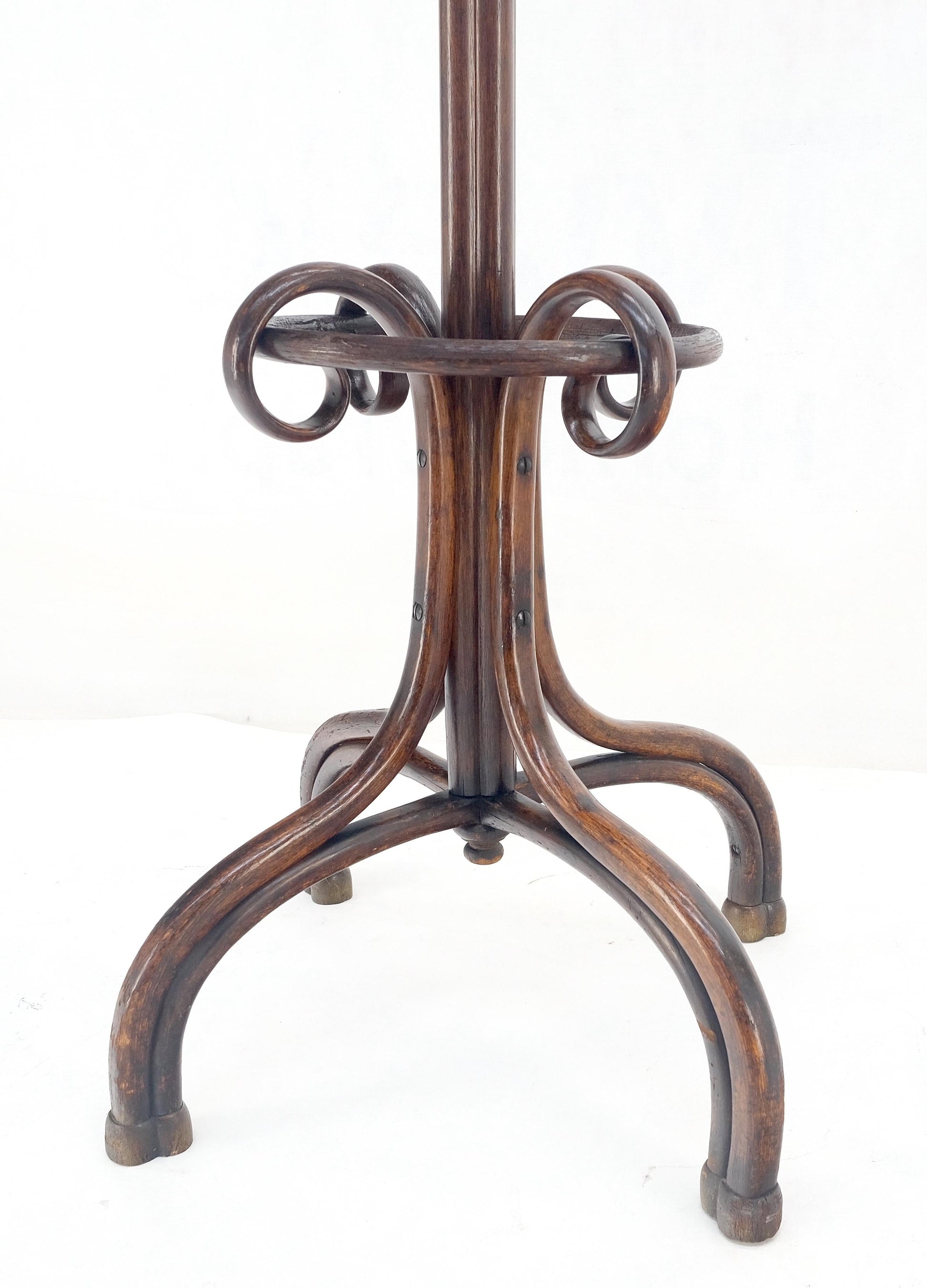EstablishedLines Very Fine c1920s Thonet Atr. Bent Beechwood Revolving Coat Rack