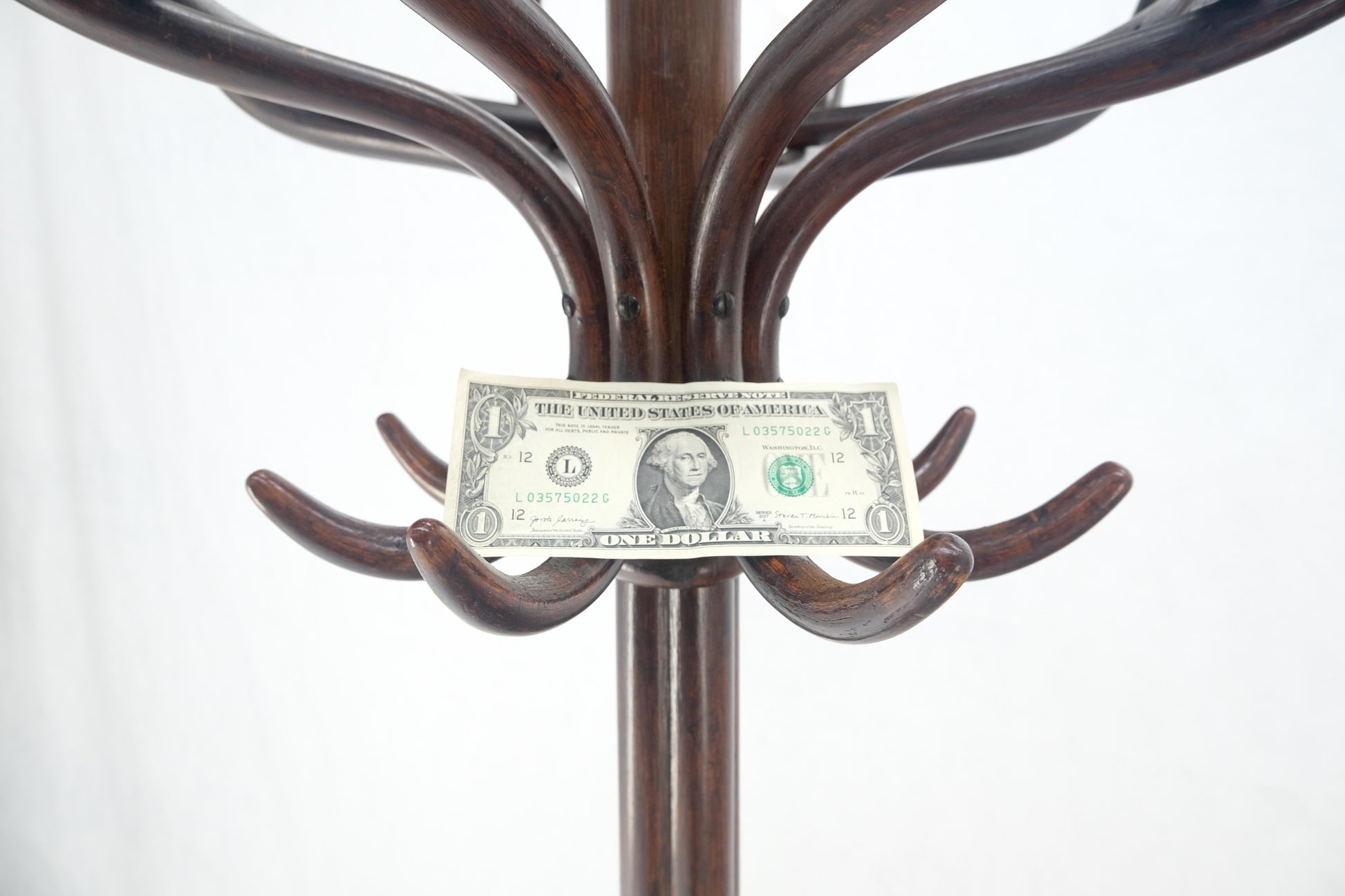 EstablishedLines Very Fine c1920s Thonet Atr. Bent Beechwood Revolving Coat Rack