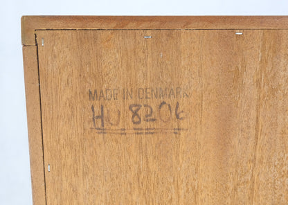 Danish Mid Century Modern Tambour Doors Multi Compartment 4 Drawer Shelves Chest
