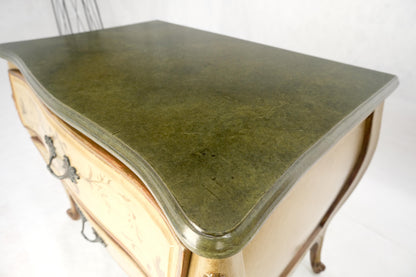 EstablishedLines Bombay Paint Decorated Faux Marble Top Two Drawers Night Stands End Tables MINT!