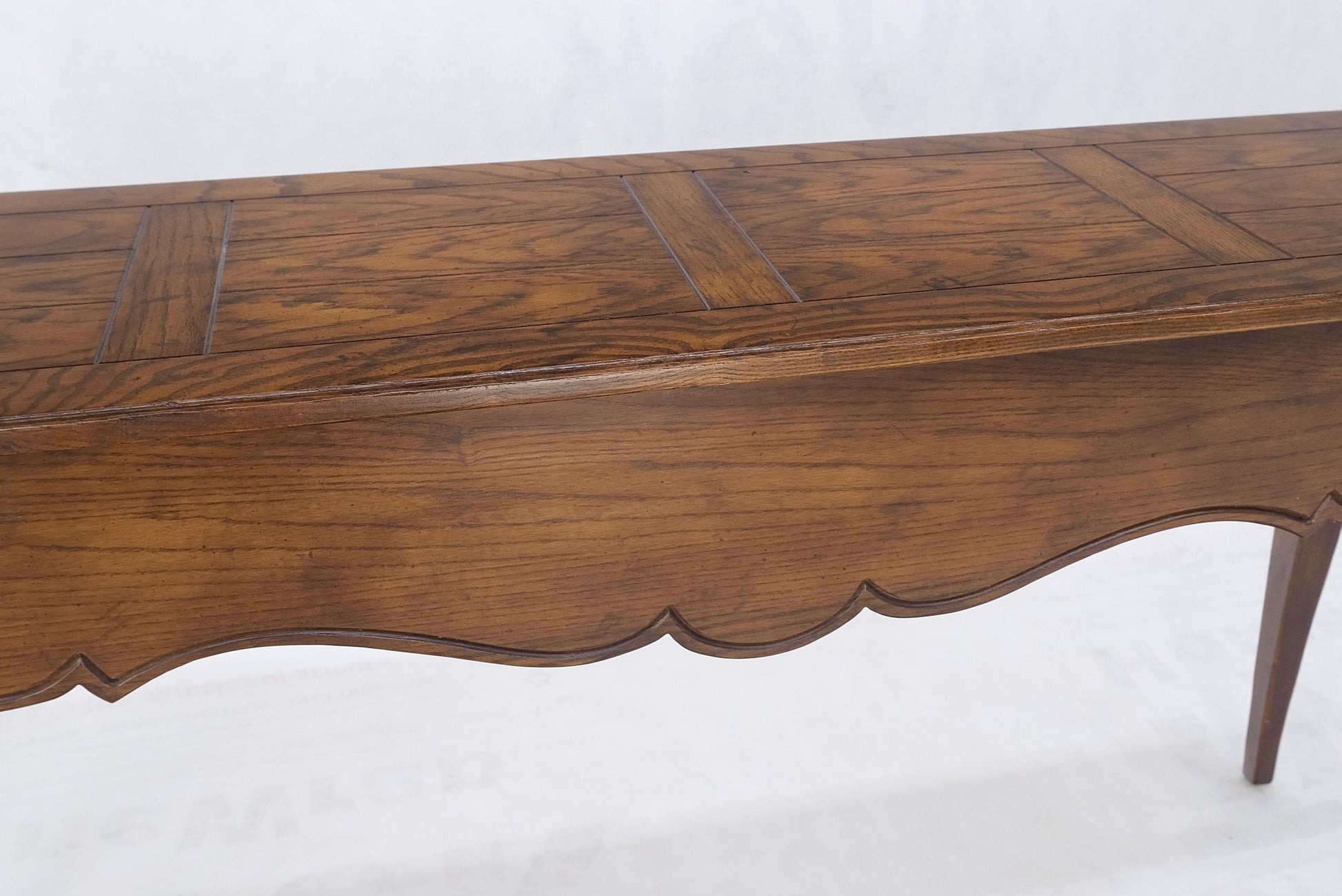 EstablishedLines Henredon Country French Solid Oak 2 Drawer Cabriole Legs Console Sofa Table