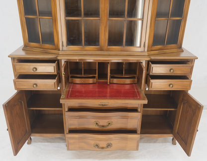 EstablishedLines Widdicomb Solid Cherry Butlers Drop Front Leather Top Desk Breakfront MINT