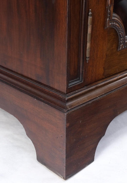 EstablishedLines Antique Mahogany Carved Rope Edge Two Part Cupboard Cabinet Server Vitrine MINT