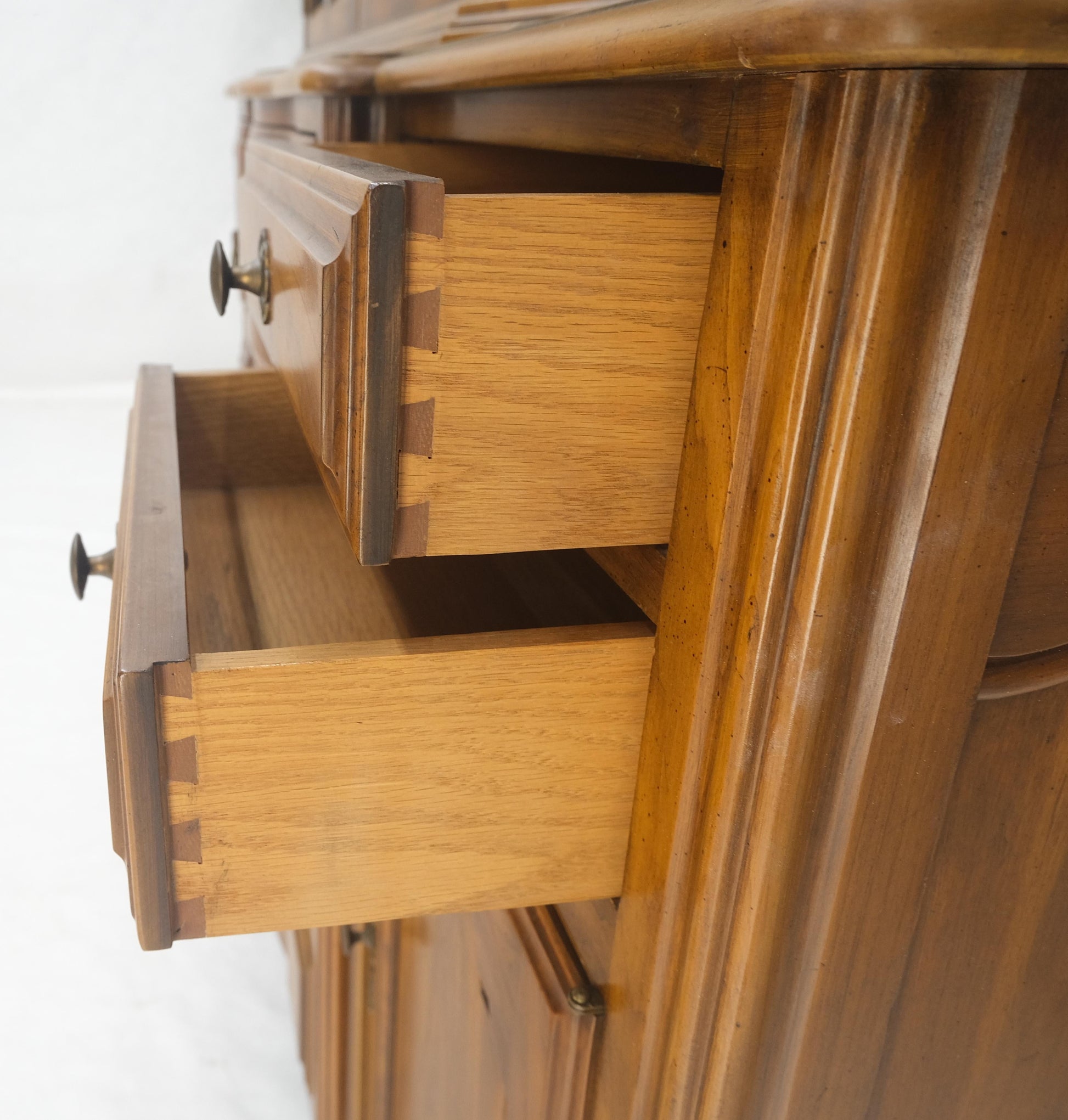 EstablishedLines Widdicomb Solid Cherry Butlers Drop Front Leather Top Desk Breakfront MINT