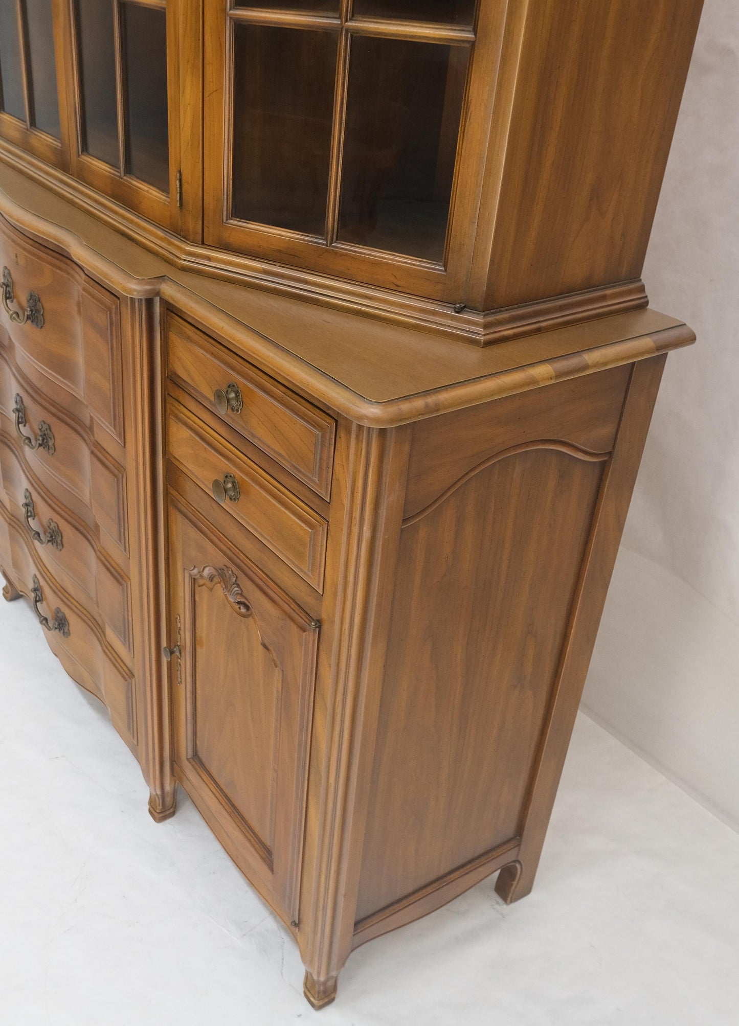 EstablishedLines Widdicomb Solid Cherry Butlers Drop Front Leather Top Desk Breakfront MINT