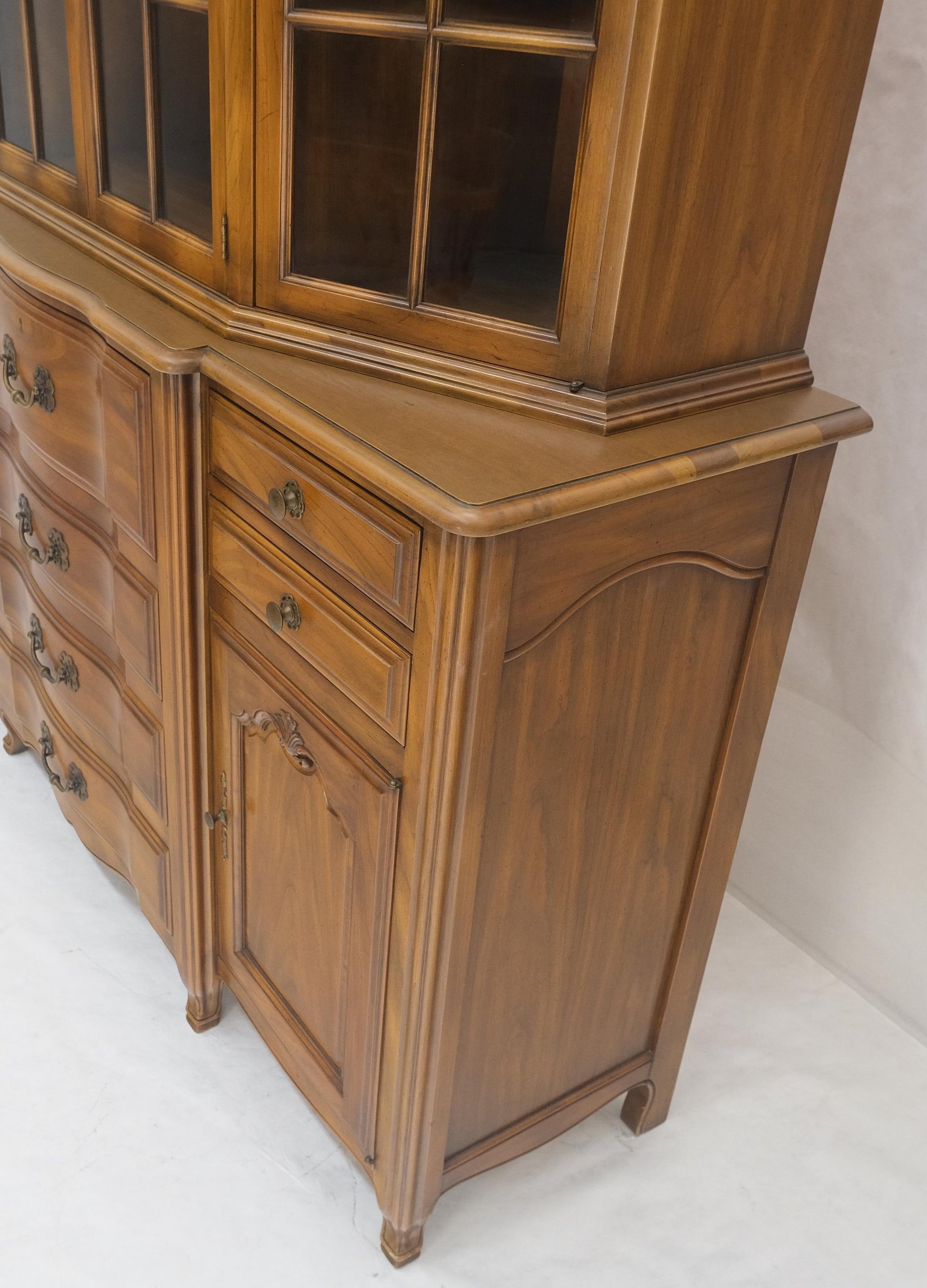EstablishedLines Widdicomb Solid Cherry Butlers Drop Front Leather Top Desk Breakfront MINT