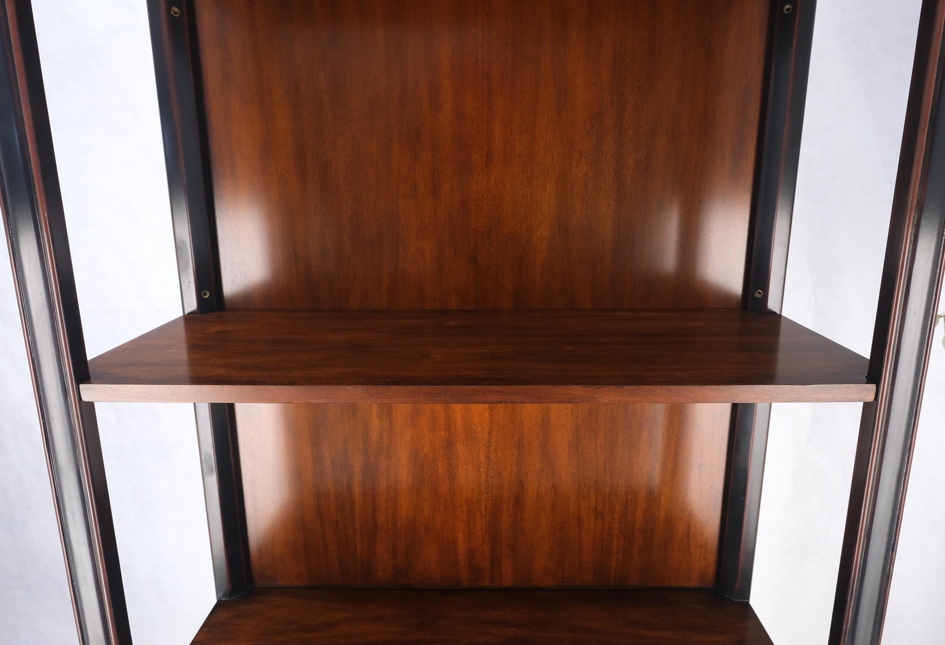 EstablishedLines Pair 7.5' Tall Custom Mahogany Etageres Adjustable Shelves Dresser Drawers MINT!