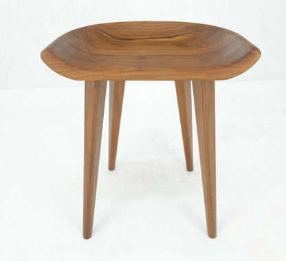 EstablishedLines Solid Carved Seat Oiled Walnut Chair on Dowel Legs Mint!