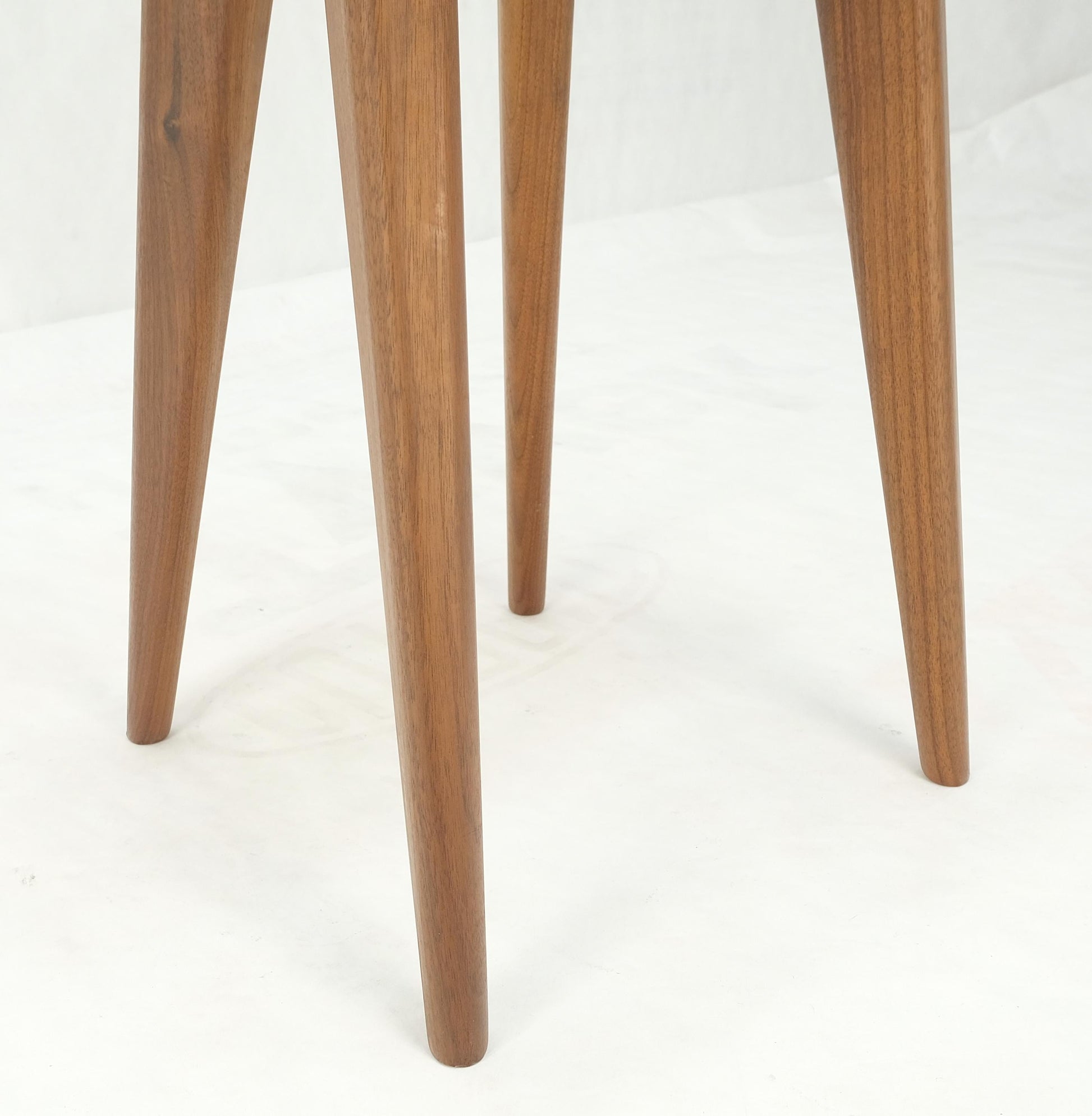 EstablishedLines Solid Carved Seat Oiled Walnut Chair on Dowel Legs Mint!