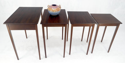 EstablishedLines Set of 4 Elegant Tapered Legs Mahogany Federal Nesting Side End Tables MINT