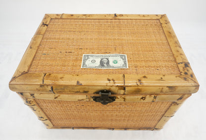 EstablishedLines Cane & Burnt Bamboo Compact 16x23 Decorative Hope Chest Trunk MINT