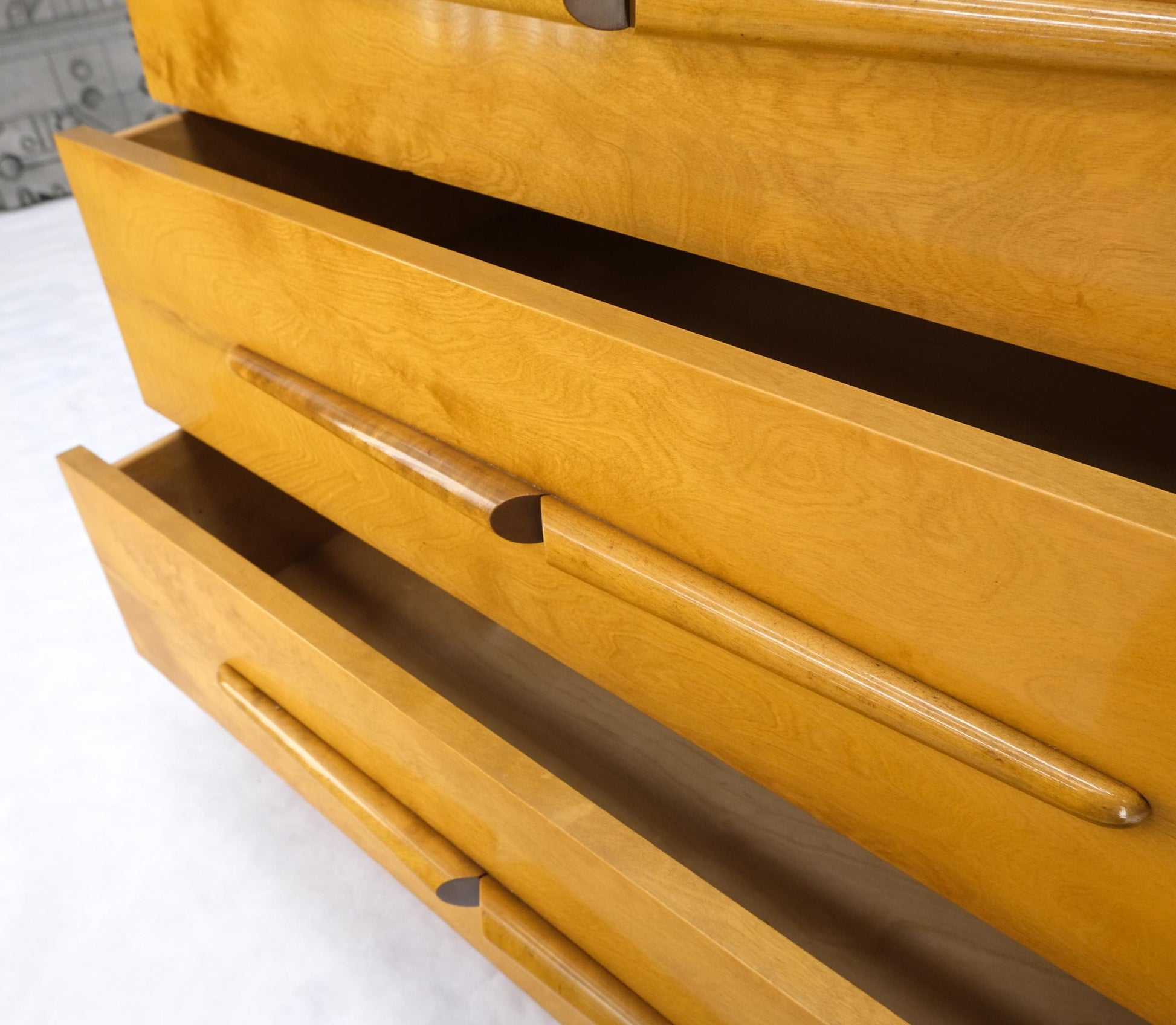 EstablishedLines Honey Amber Tone Finish Edmond Spence High Chest Gentlemen's Dresser Double Door
